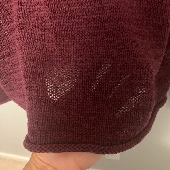Lord & Taylor burgundy sweater cotton blend women size Small - Picture 8 of 8